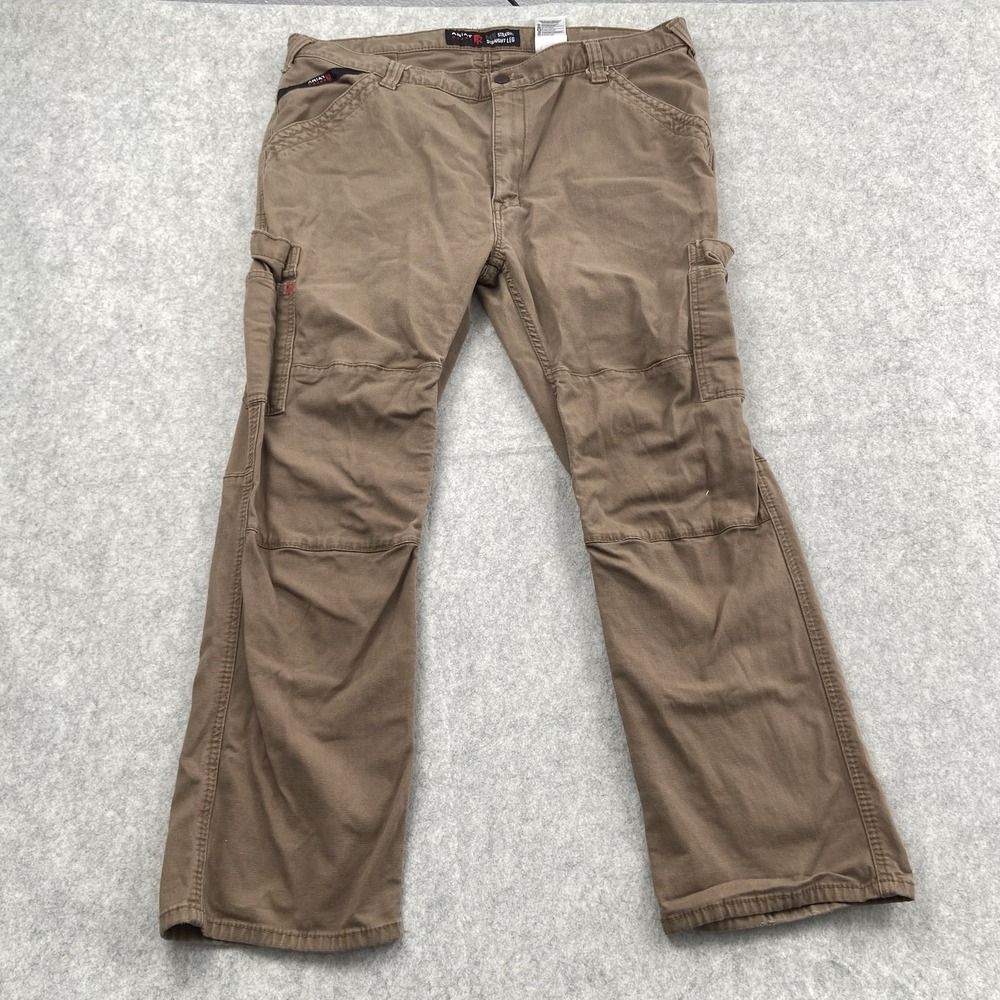 Ariat FR M5 Straight Pants Mens 42x30 (42x28) Beige Carpenter Workwear Cargo